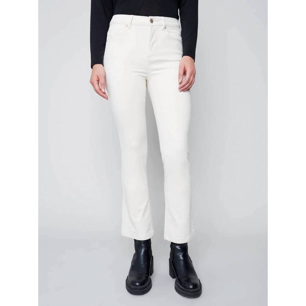 NEW CHARLIE B boot cut jeans in natural
